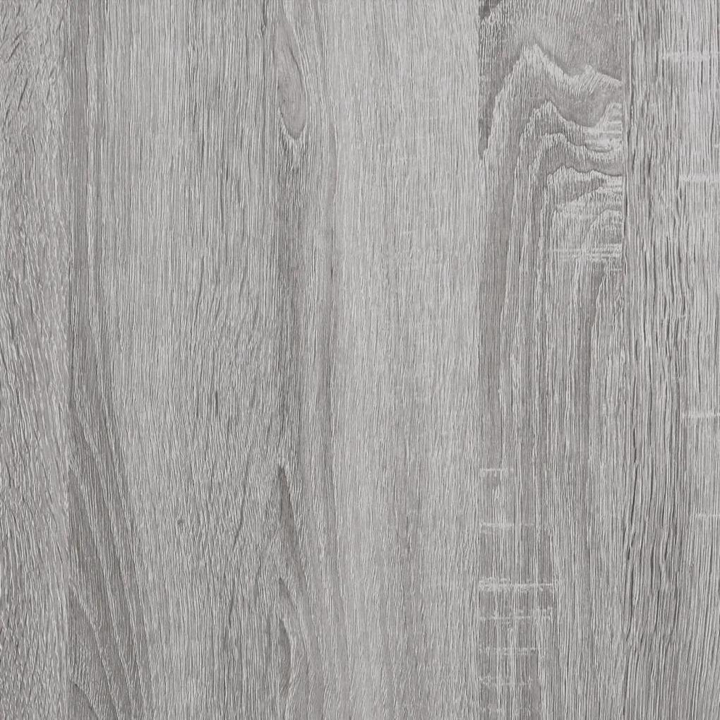 Prateleiras de parede 8pcs derivados de madeira cinzento sonoma