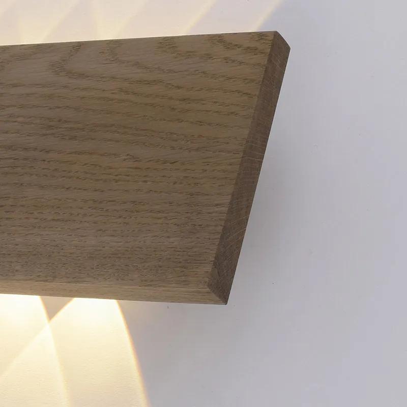 Candeeiro de parede rural madeira 32 cm incl. LED 6 luzes - Ajdin Moderno