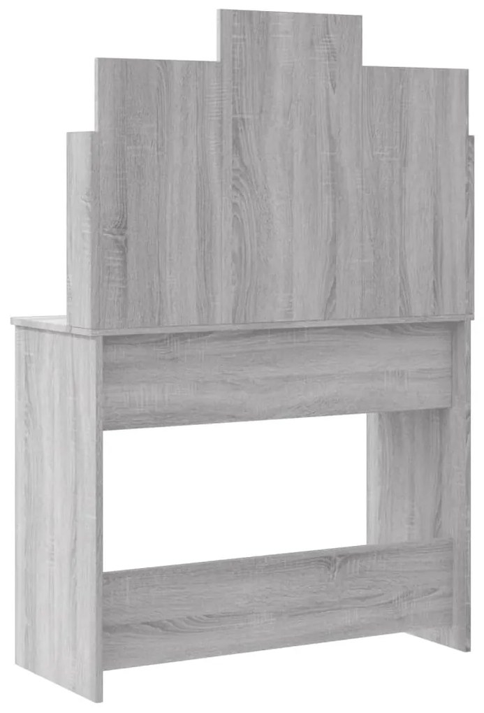 Toucador com luzes LED 96x40x142 cm cinzento sonoma