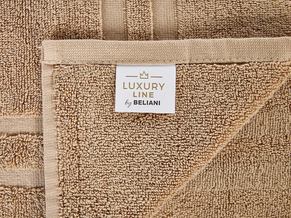 Conjunto de 9 toalhas em algodão creme MITIARO Beliani