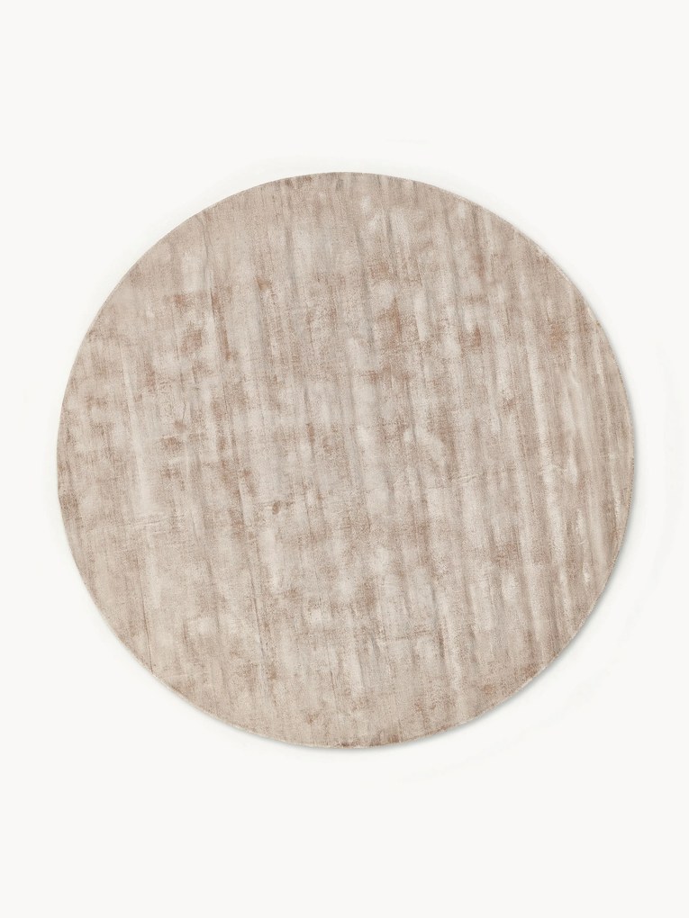 Tapete redondo em viscose artesanal Jane