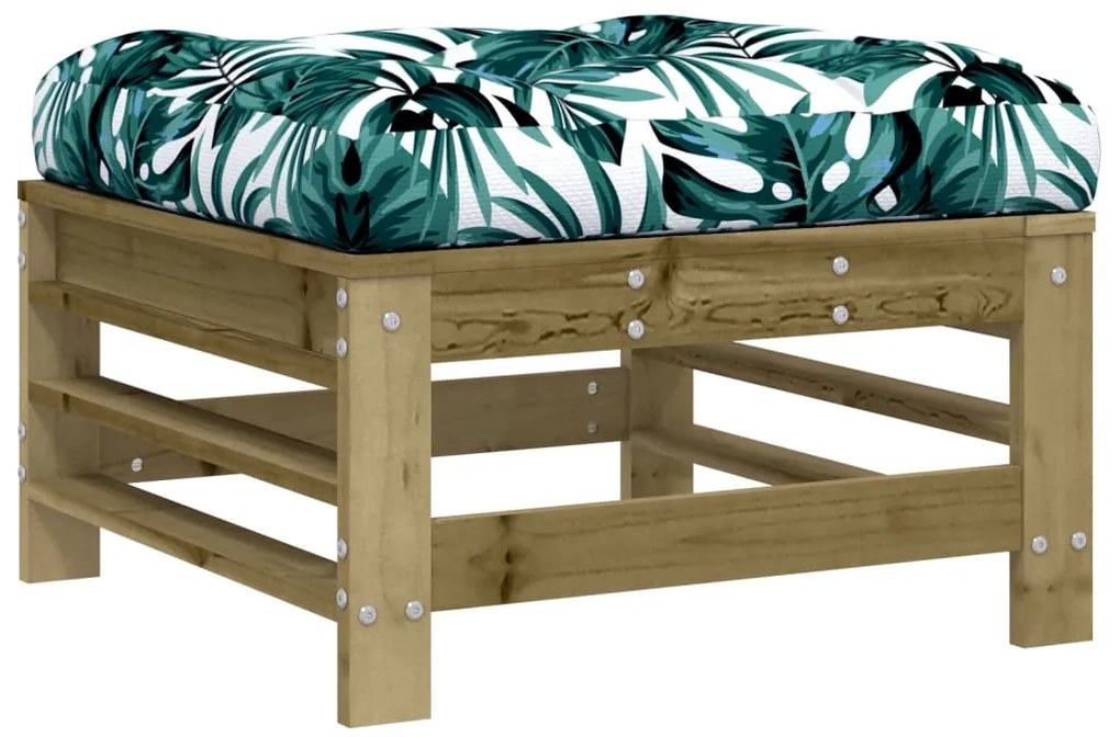 5 pcs conjunto lounge de jardim c/ almofadões pinho impregnado