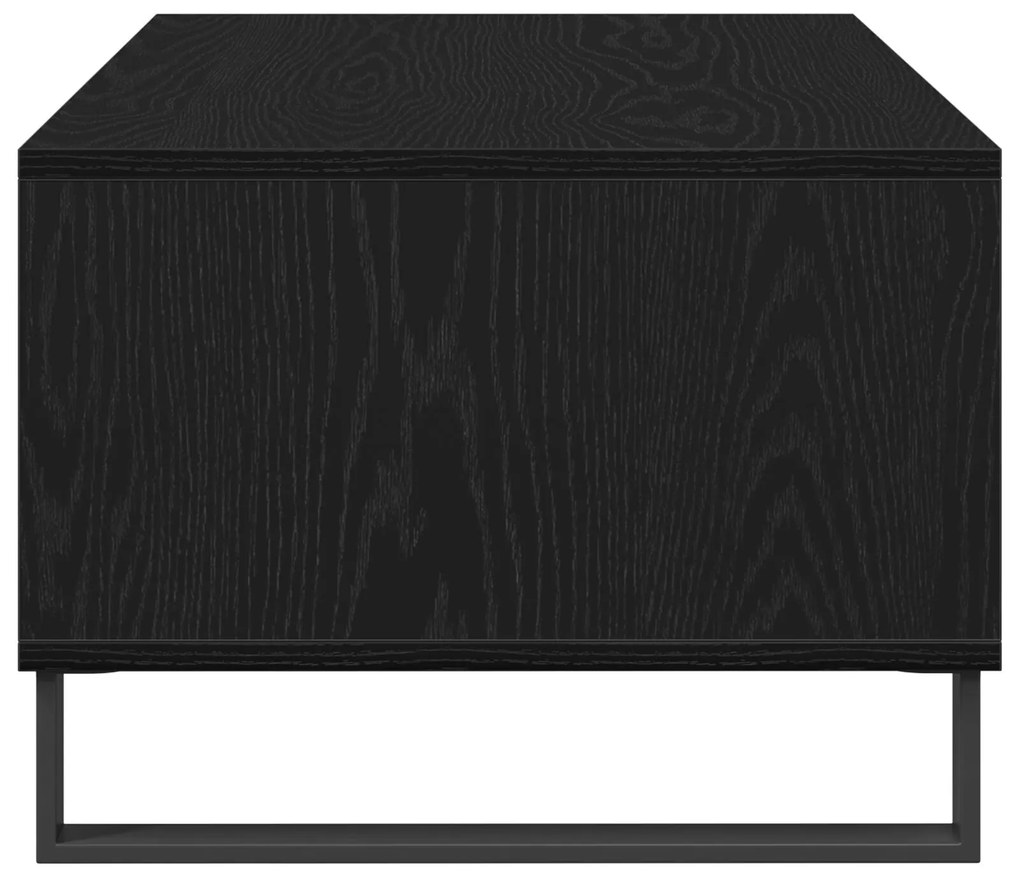 Mesa de Centro vidaXL Preto Carvalho 90x50x36,5 cm Madeira Revestida