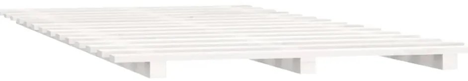 Estrutura de cama 100x200 cm madeira de pinho maciça branco