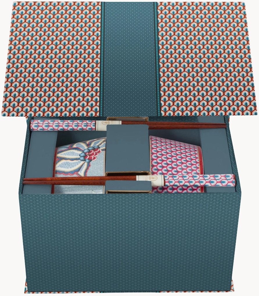 Conjunto de loiça para noodles Oriental Flower, 2 pessoas, conjunto de 4