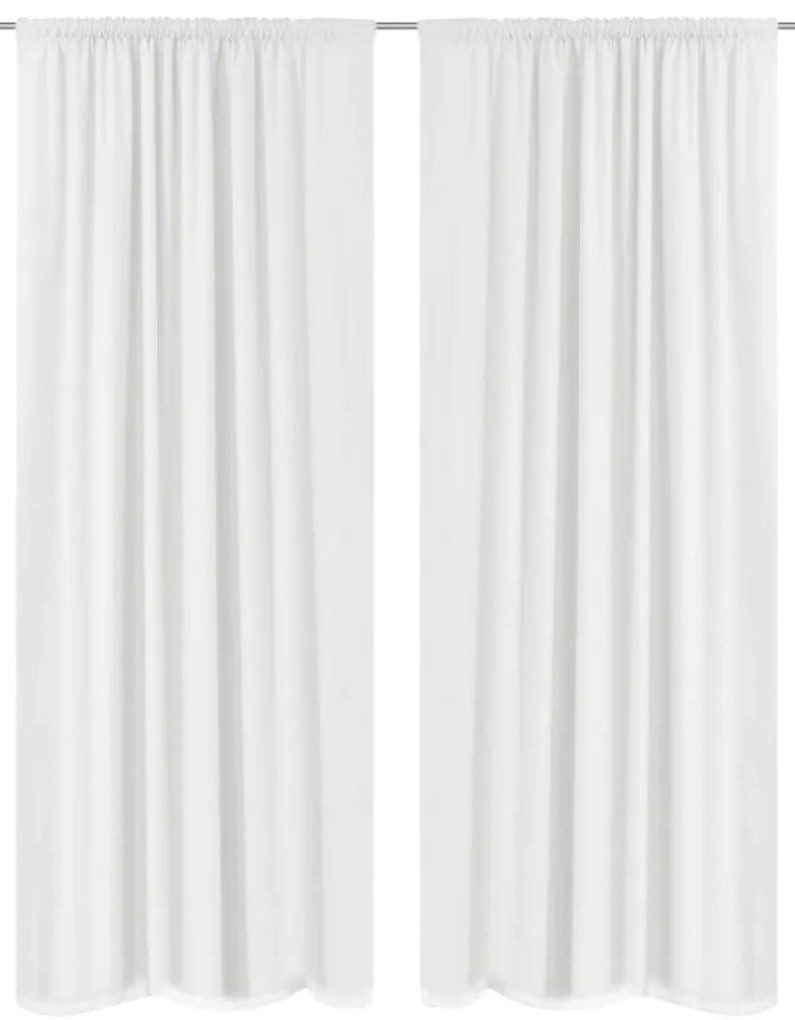 vidaXL Cortinas blackout 2 pcs camada dupla 140 x 245 cm branco