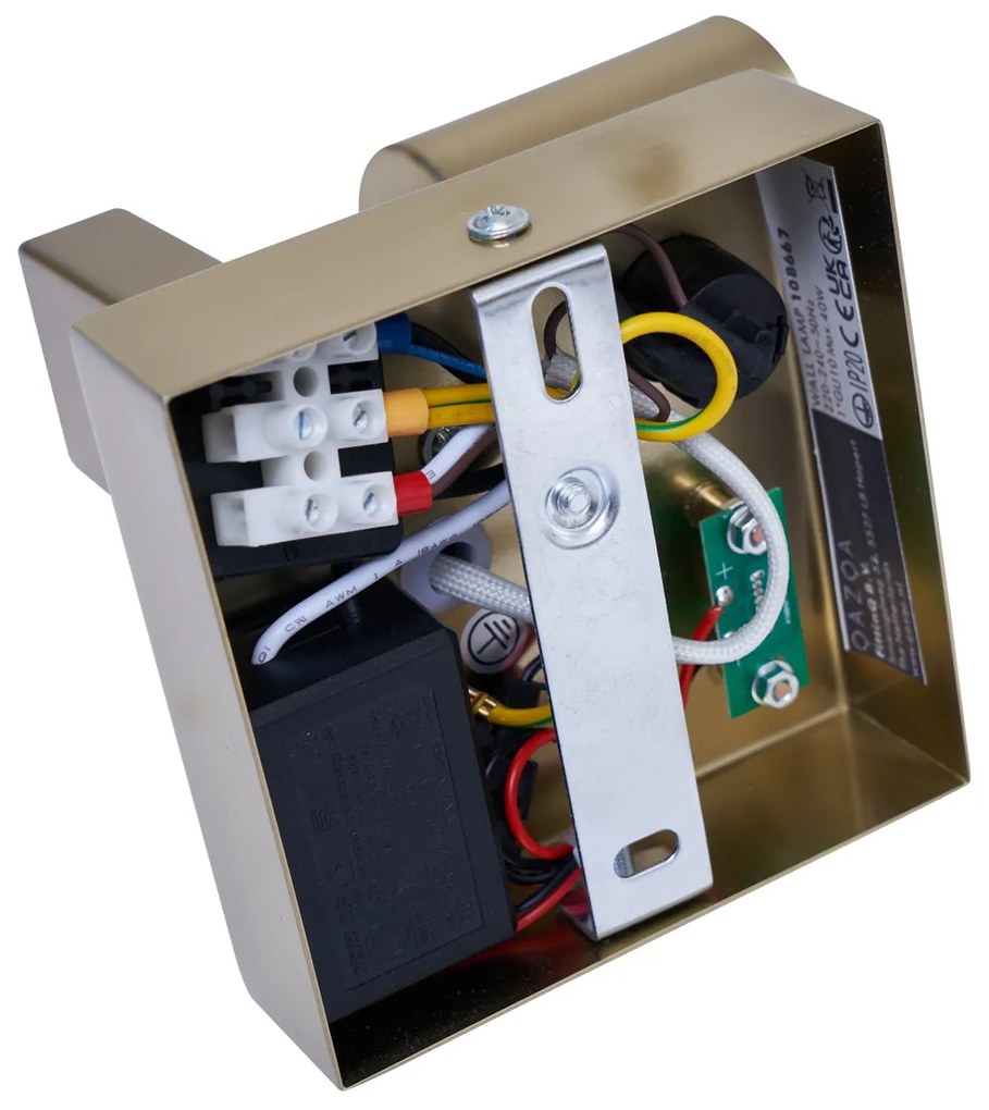 Candeeiro de Parede Moderno Dourado com USB-C Inclinável - Rex