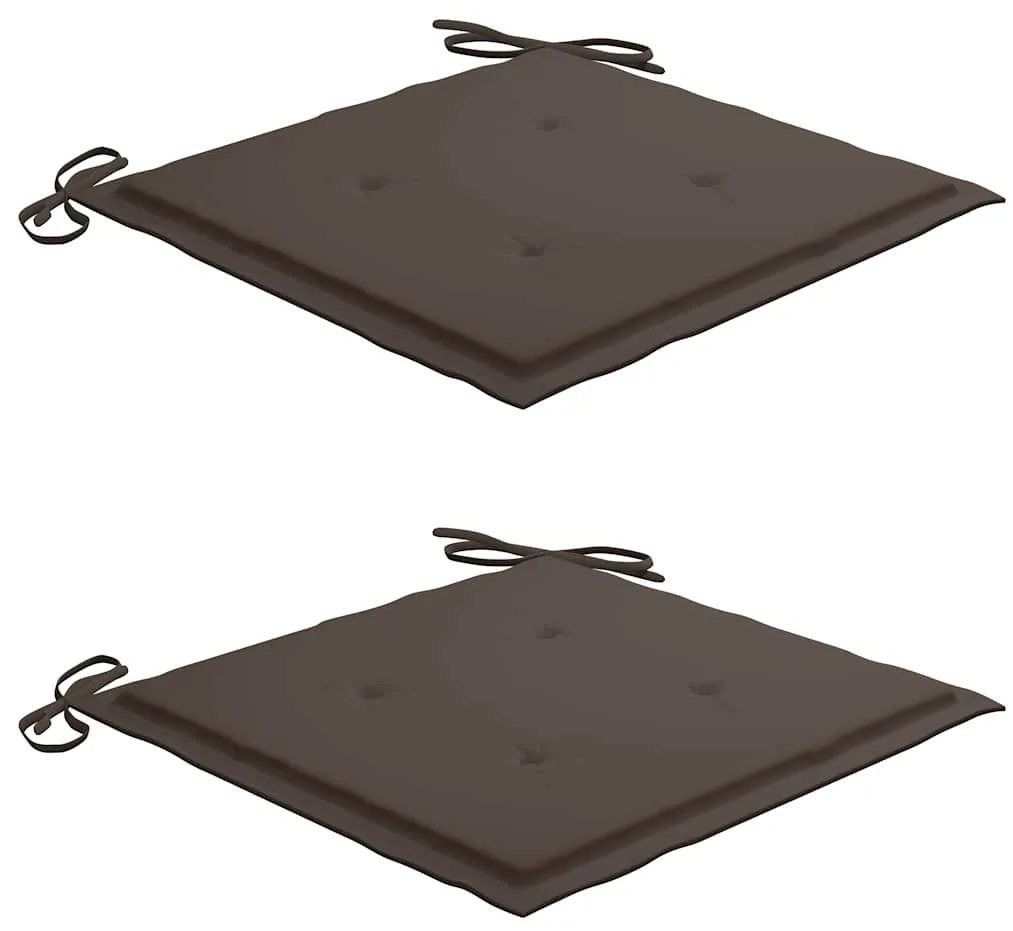 3 pcs conj. jantar dobrável exterior c/ almofadão teca maciça