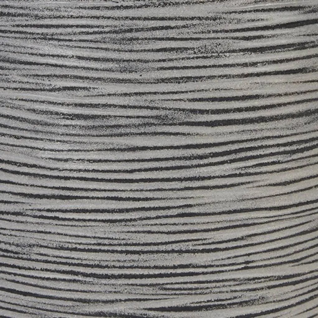 Vaso redondo Nature Rib 40x32 cm antracite KOFZ270
