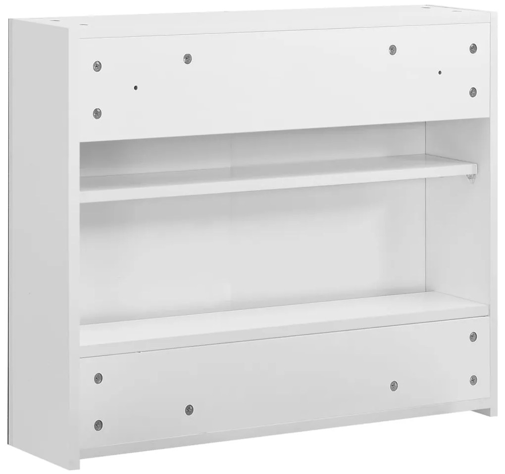 Armário espelhado casa de banho 80x15x60 cm MDF branco