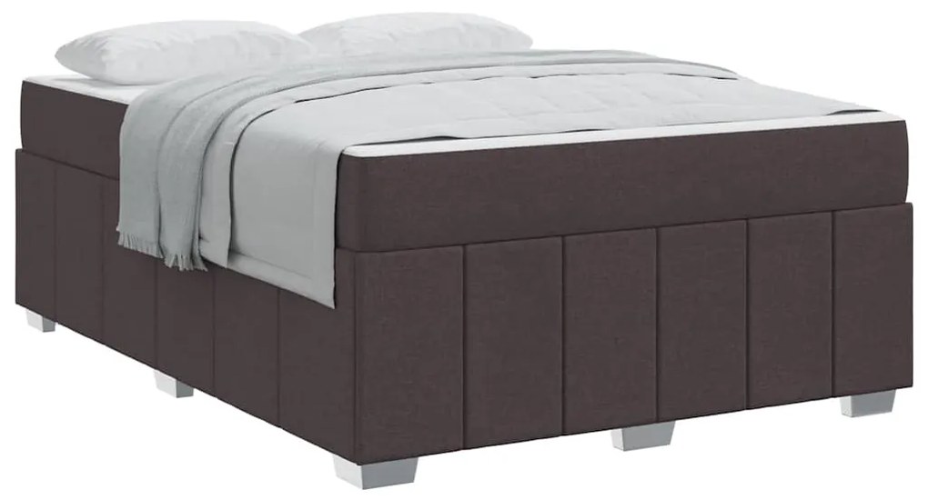 Estrutura da Cama Castanho escuro 160 x 200 cm tecido