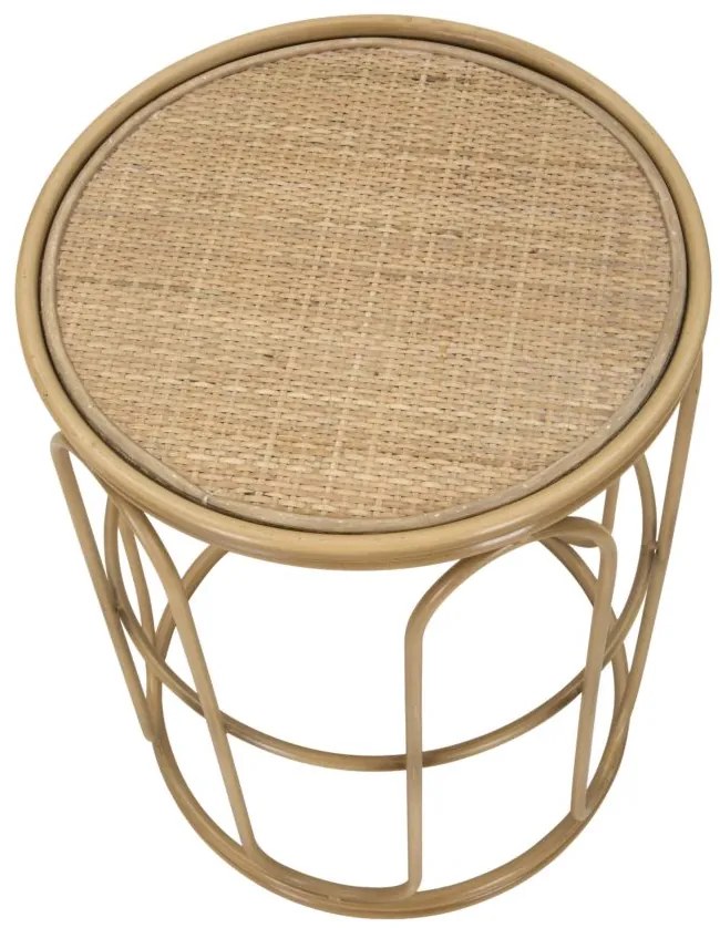 MESA DE APOIO SAMUI Ø 40X55 CM COR NATURAL