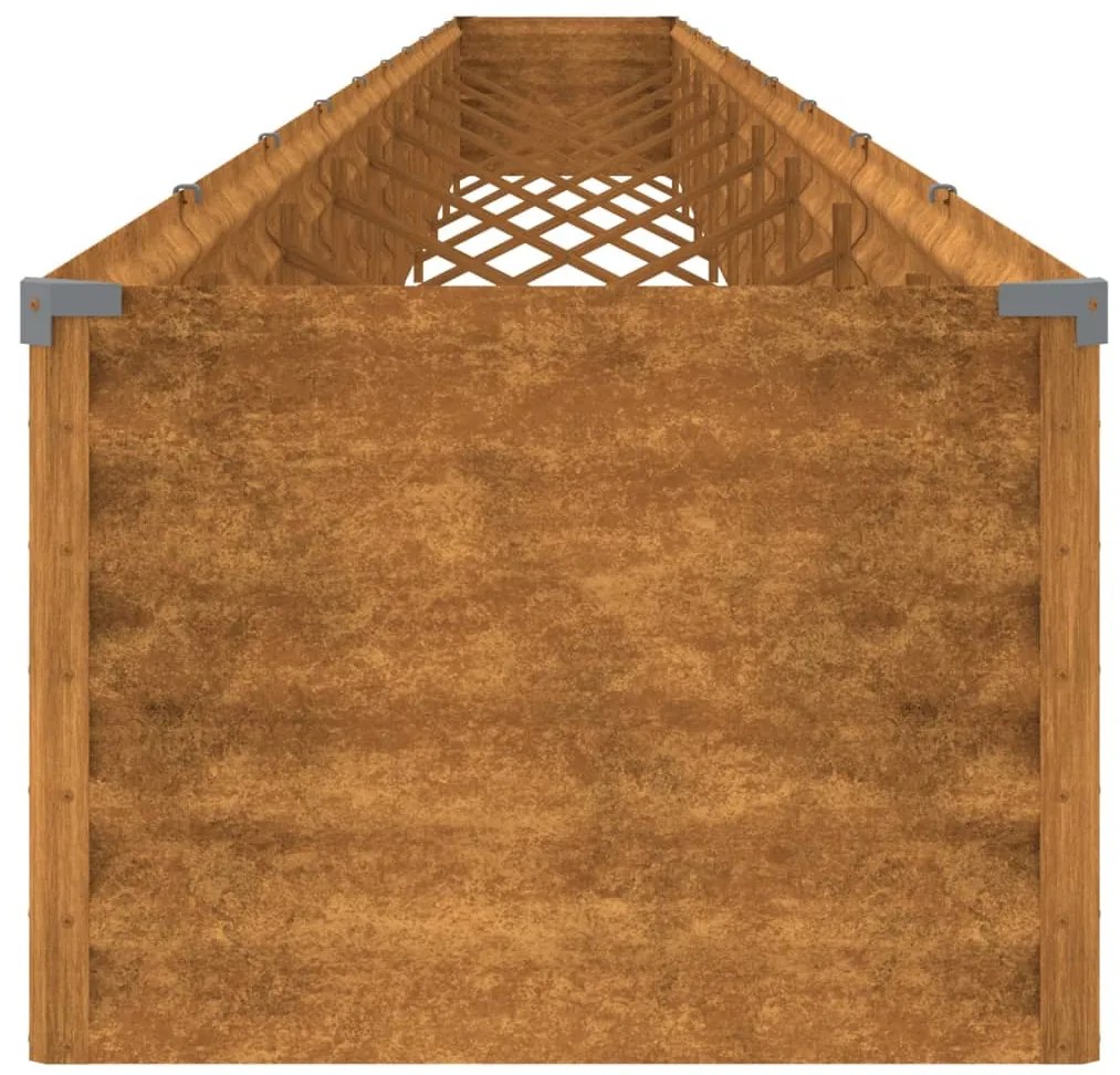 Canteiro elevado de jardim 960x50x36 cm aço corten
