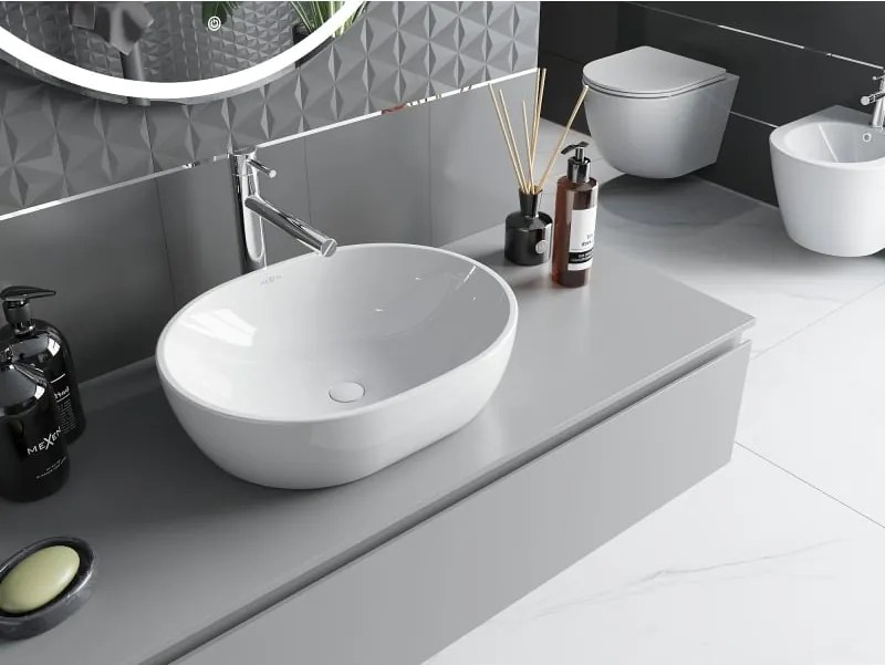 Mexen Viki lavatório de bancada 48 x 35 cm, branco - 21054800