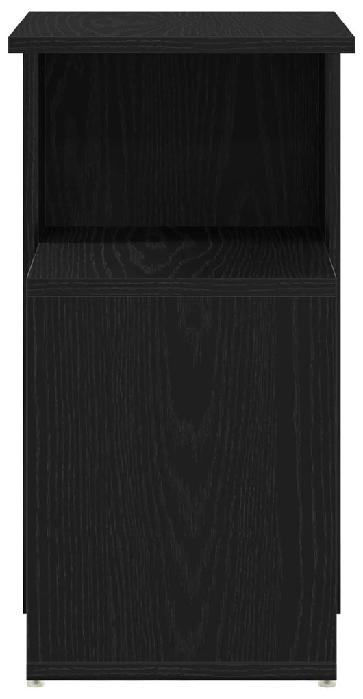 Mesa de Apoio vidaXL Preta de Carvalho 36x30x56 cm em Madeira Revestid
