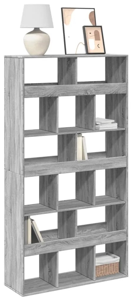 vidaXL Estante 100x33x187,5 cm derivados de madeira cinzento sonoma