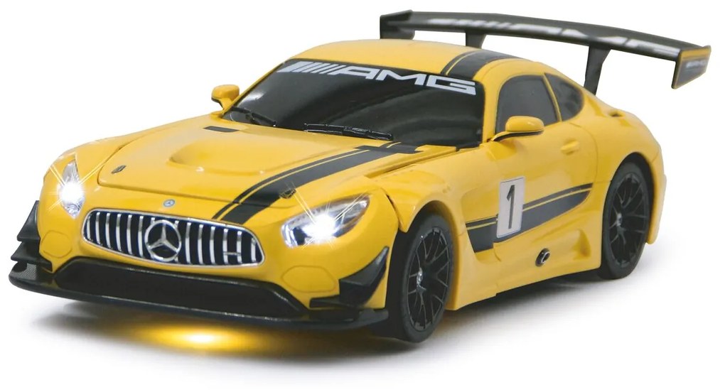 Carro telecomandado Mercedes-Benz AMG GT3 1:14 Amarelo 2,4GHz transformer