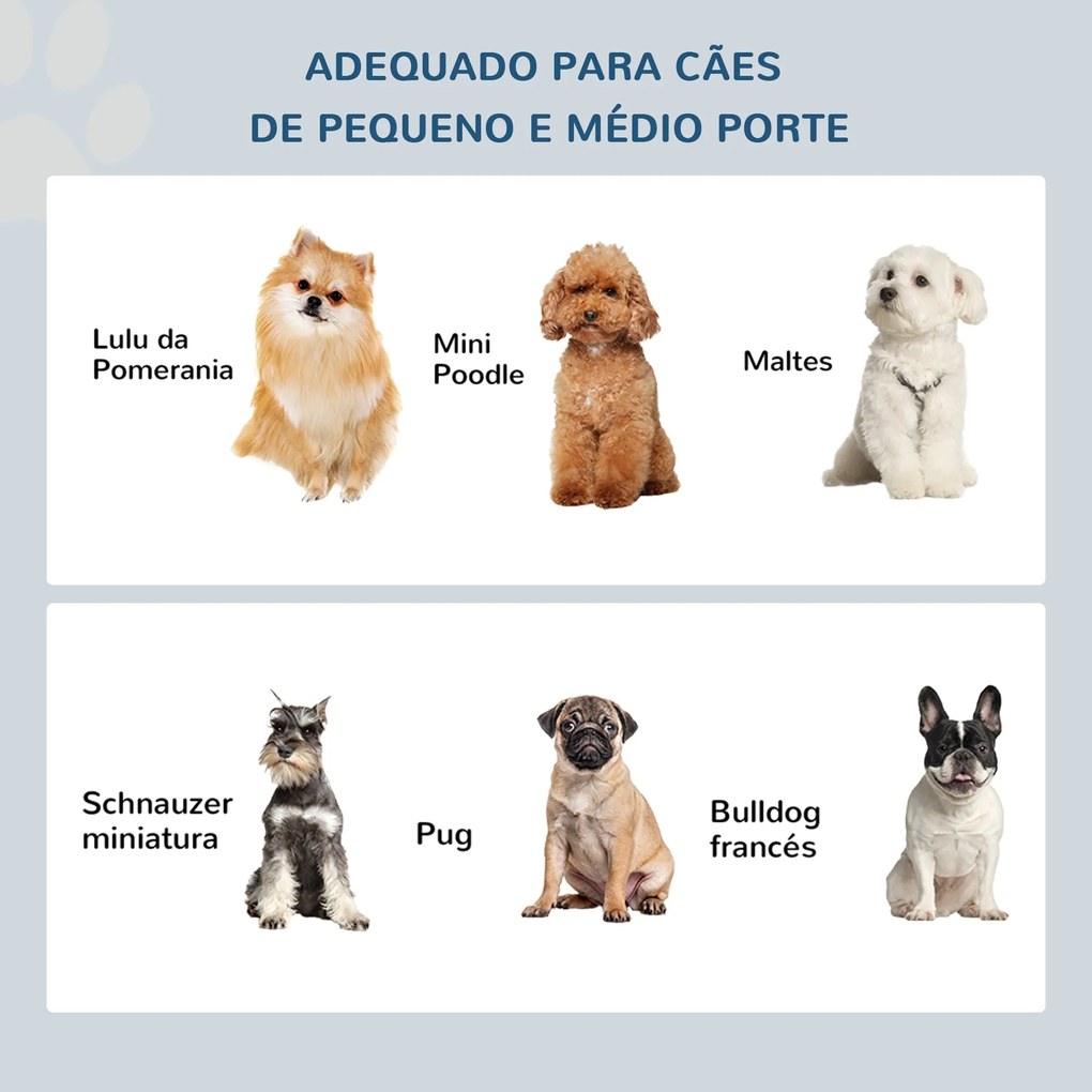 PawHut Comedouro Elevado para Cães com Suporte e 2 Tigelas Amovíveis d