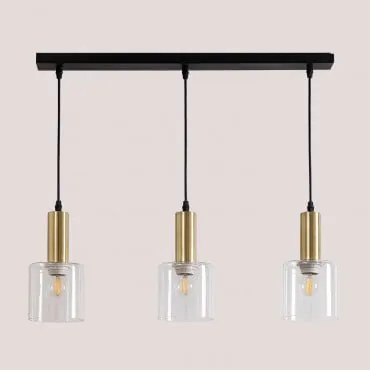 Lâmpada De Teto Suspensa Em Ferro E Cristal Andaluz Preto - Sklum