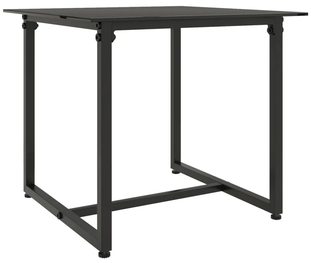 3 pcs conjunto lounge de exterior c/ almofadões vime PE preto