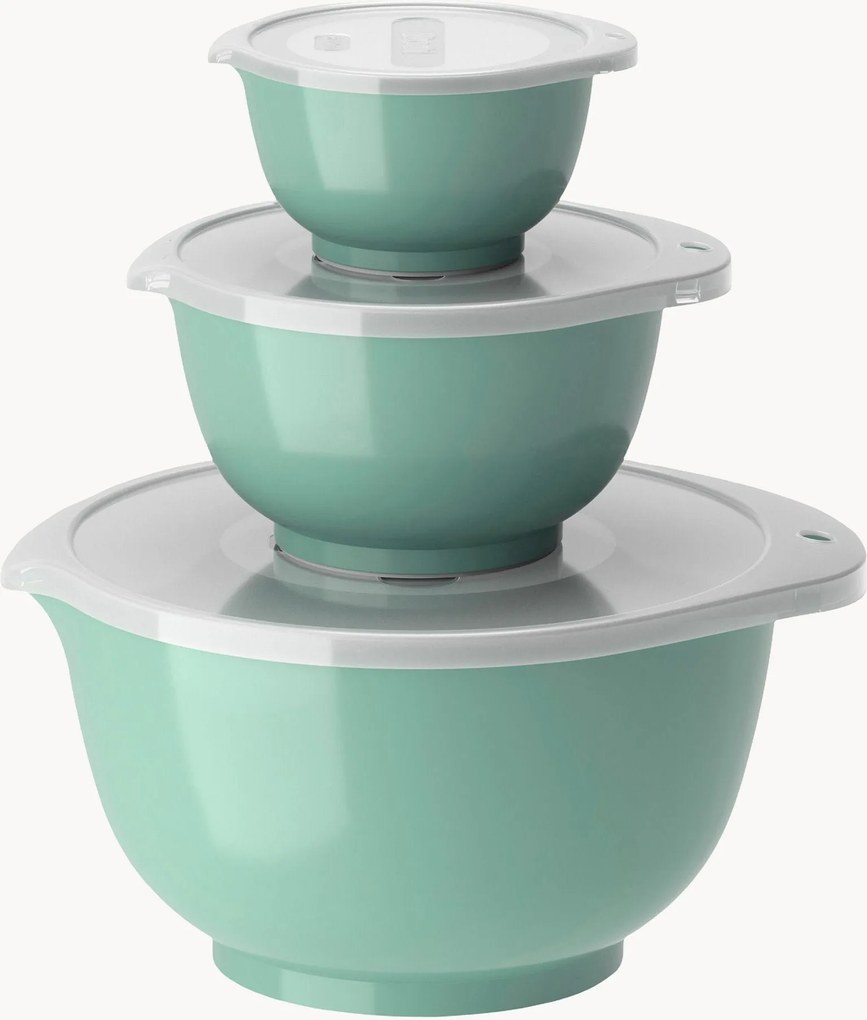 Taças de mistura com tampas Margarethe, conjunto de 3