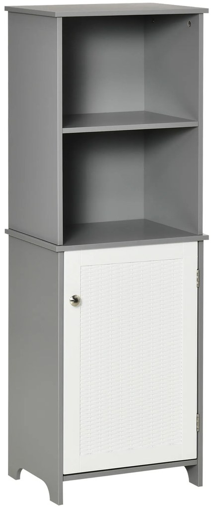 kleanklin Armário para Casa de Banho com Prateleiras 1 Armário com Prateleira Interior Ajustável Móvel Auxiliar de Armazenamento para Sala de Estar Co