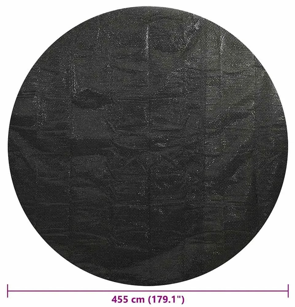 Cobertura para piscina 455 cm PE preto