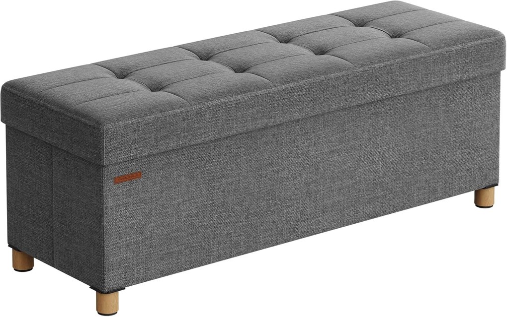Pufe de armazenamento dobrável com tampo para uso diário | SONGMICS | 110 x 38 x 40 cm | LSF018G11.