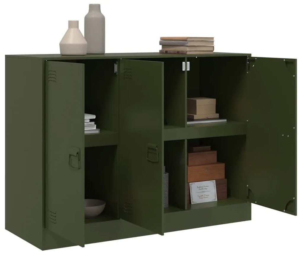 Aparador 99x39x73 cm aço verde azeitona