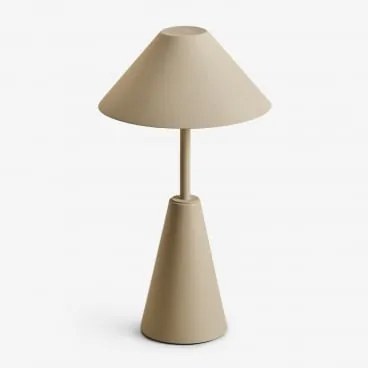 Lâmpada De Mesa Led Sem Fios Em Ferro Alexis Tapioca Bege - Sklum