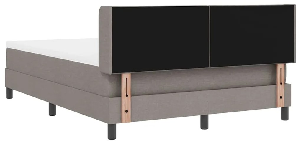 Cama Box com Colchão – Taupe, 140 x 200 cm, Tecido