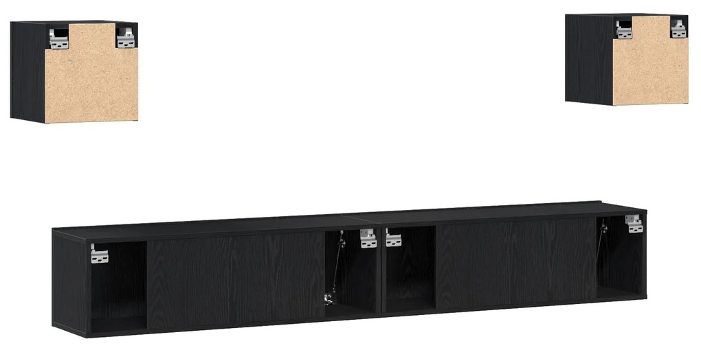 Conjunto de Armários para TV vidaXL de 6 peças Montado na Parede de Ma