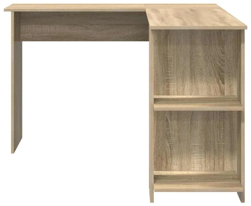 Escrivaninha de Canto com Armazenamento em Carvalho Sonoma 140x113,5x7