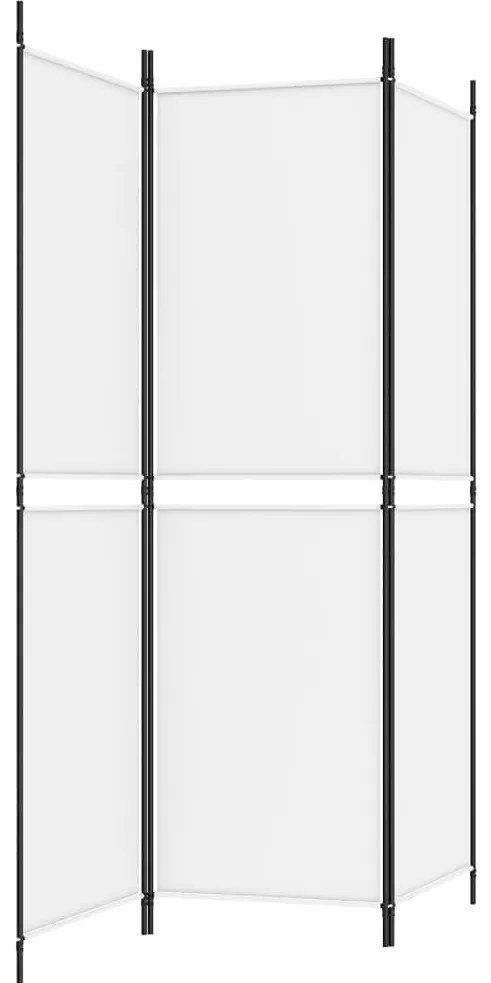 Biombo/divisória com 3 painéis 150x180 cm tecido branco
