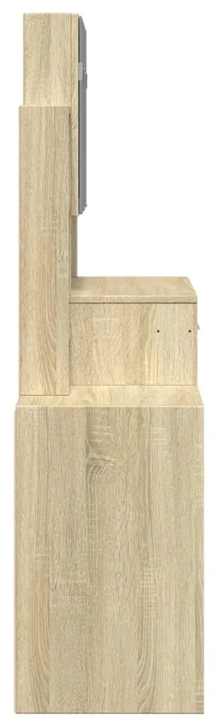 Toucador com armário 80x35x132 cm cor carvalho sonoma