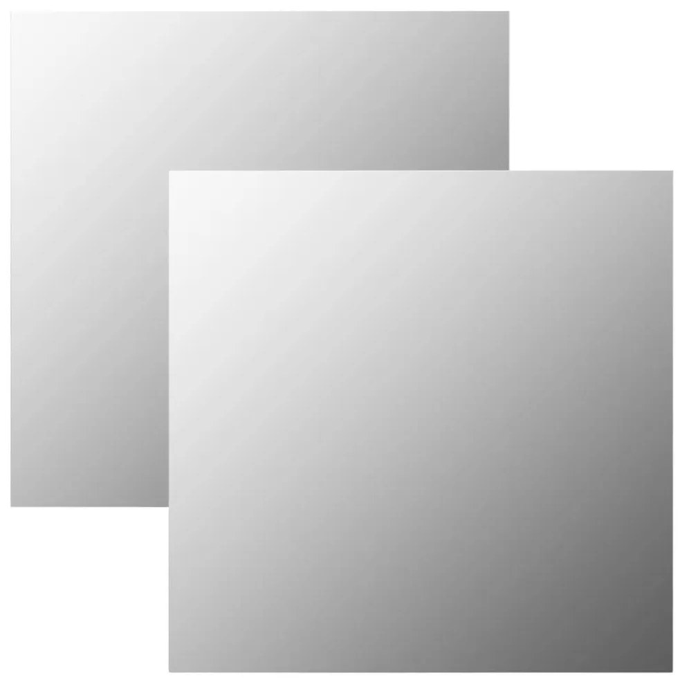 Espelhos de parede 2 pcs 40x40 cm vidro quadrado