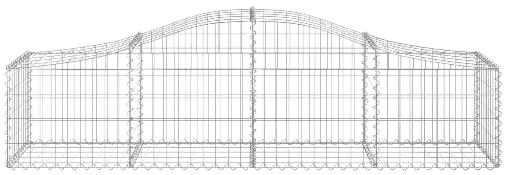 Cestos gabião arqueados 10pcs 200x50x40/60 cm ferro galvanizado