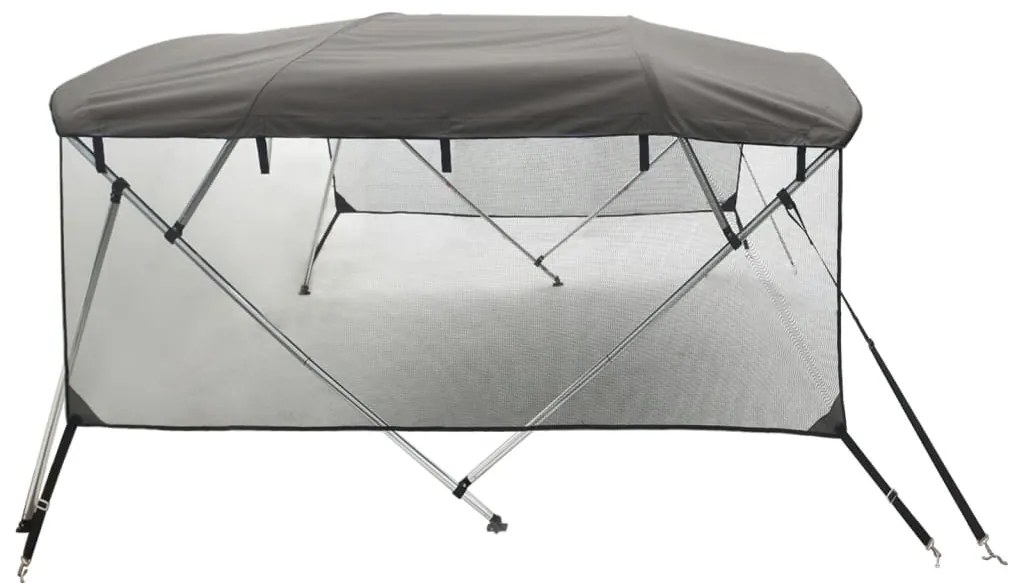 Toldo 4 arcos Bimini paredes malha laterais 243x(170-182)x137cm