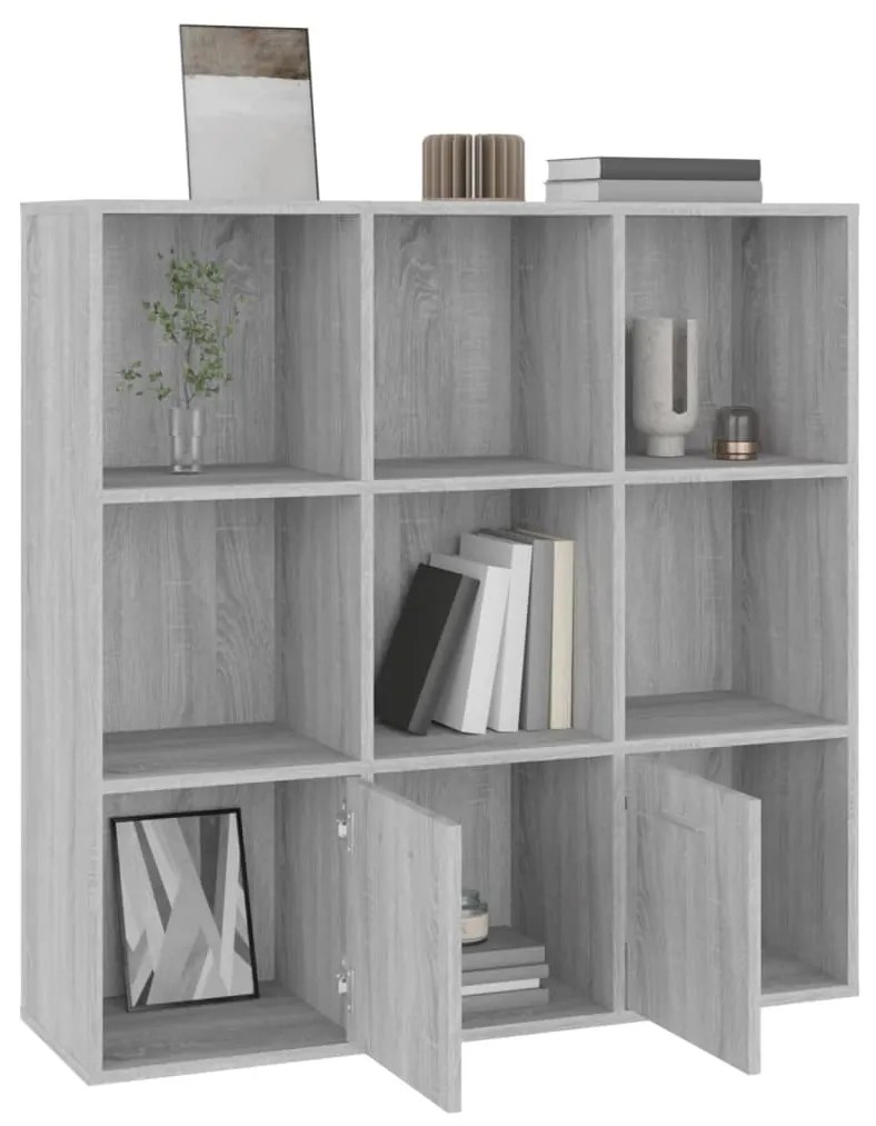 Estante 98x30x98 cm cor cinzento sonoma