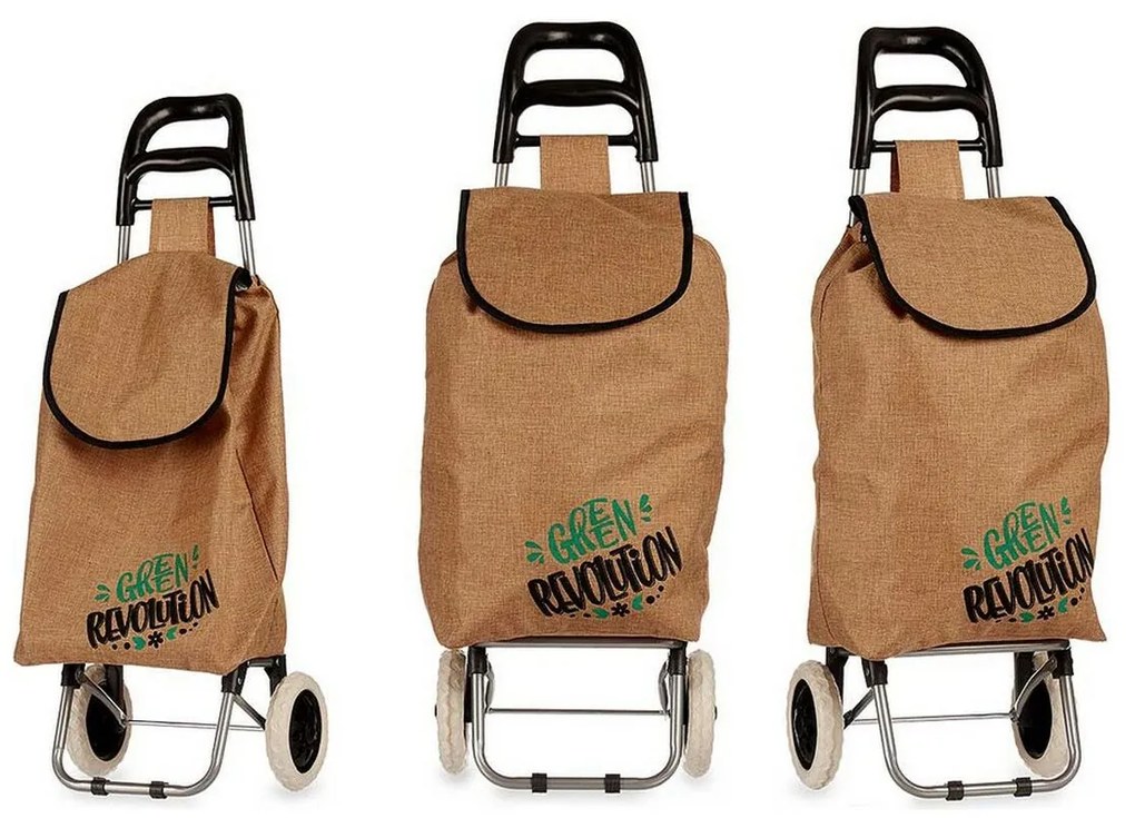 Carro de Compras Castanho Metal Plástico (36 x 95 x 27 cm)