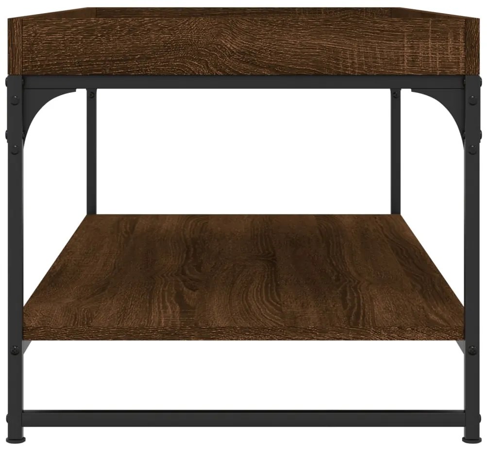 Mesa centro 100x49x45 cm derivados de madeira carvalho castanho