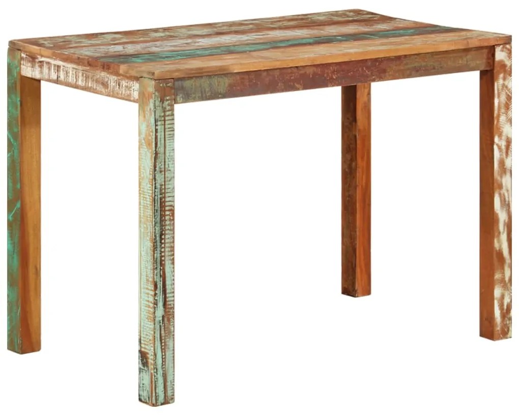 vidaXL Mesa de jantar 110x60x76 cm madeira recuperada maciça