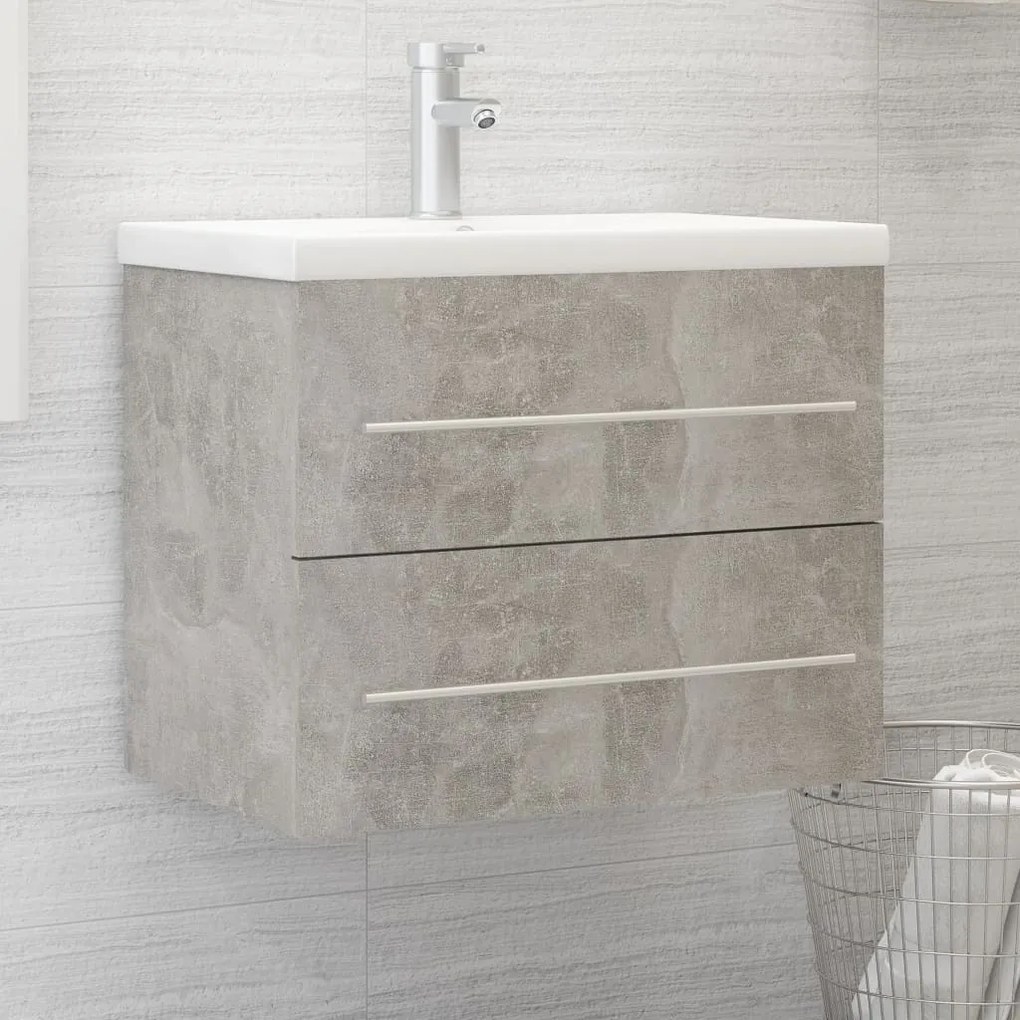804696 vidaXL Armário lavatório 60x38,5x48 cm contraplacado cinzento-cimento