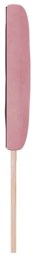 Cabeceira de Cama Rosa com Blocos de Diamante 200 cm em Veludo