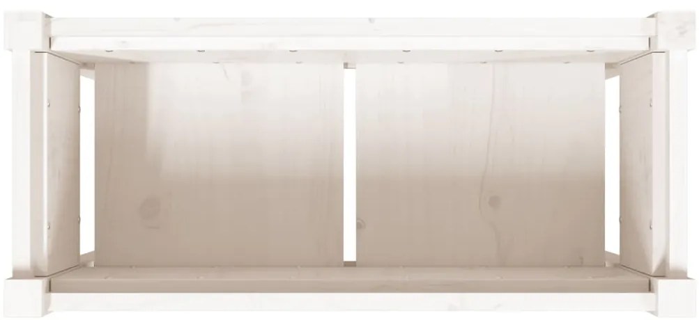 Vasos/floreiras de jardim com pernas 2 pcs pinho maciço branco