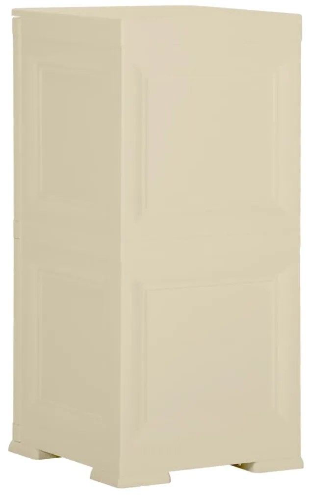 Armário de plástico 40x43x85,5 cm design de madeira branco nata