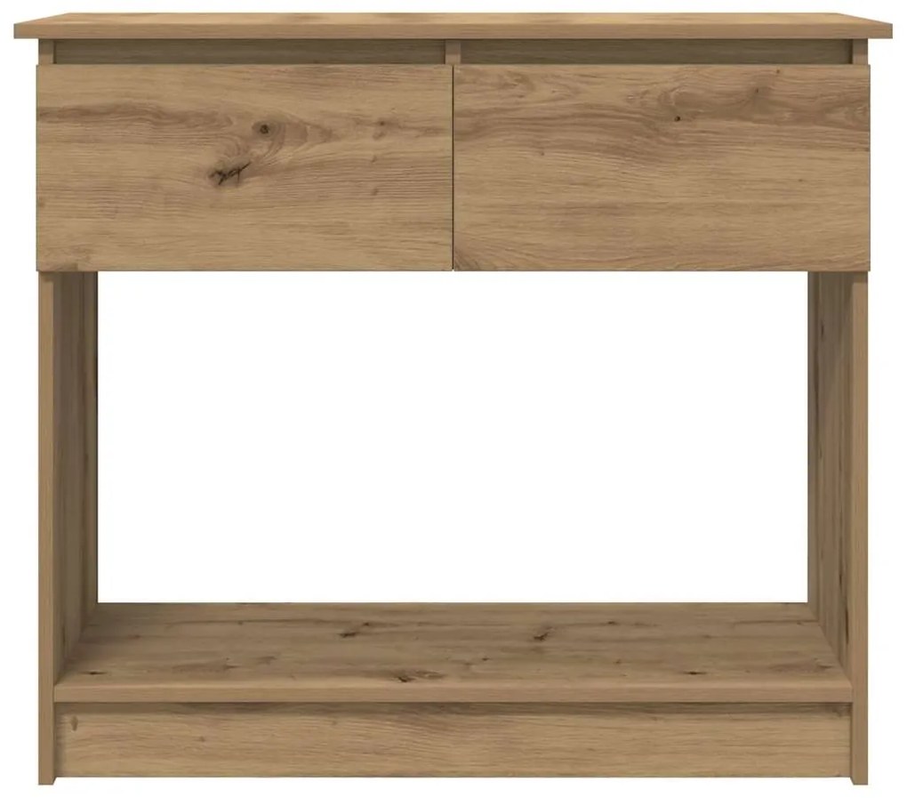 Mesa consola com gavetas 85,5x38,5x74,5 cm carvalho artisiano