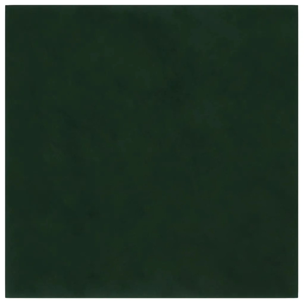 Painel de parede 12 pcs 30x30 cm veludo 1,08 m² verde-escuro