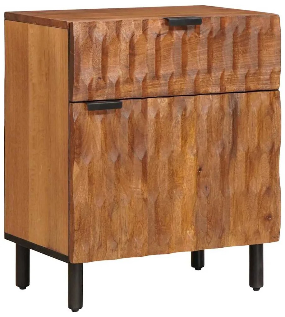 vidaXL Armário de Cabeceira com gaveta Castanho 50 x 33 x 60 cm