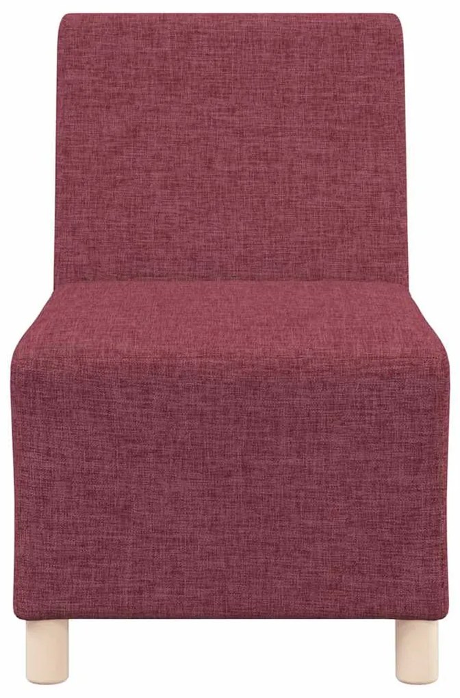Cadeira de Sofá Cinza Claro 55 cm em Tecido 2 pcs Vermelho